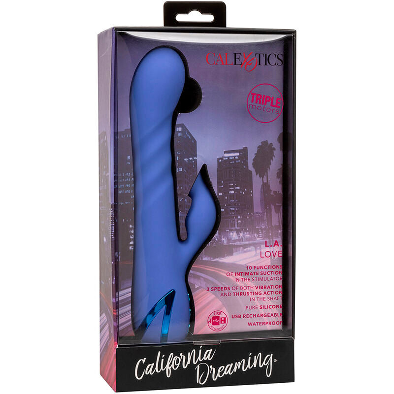 CALEXOTICS - L.A LOVE VIBRATOR & SUCKER BLUE BY CALIFORNIA DREAMING