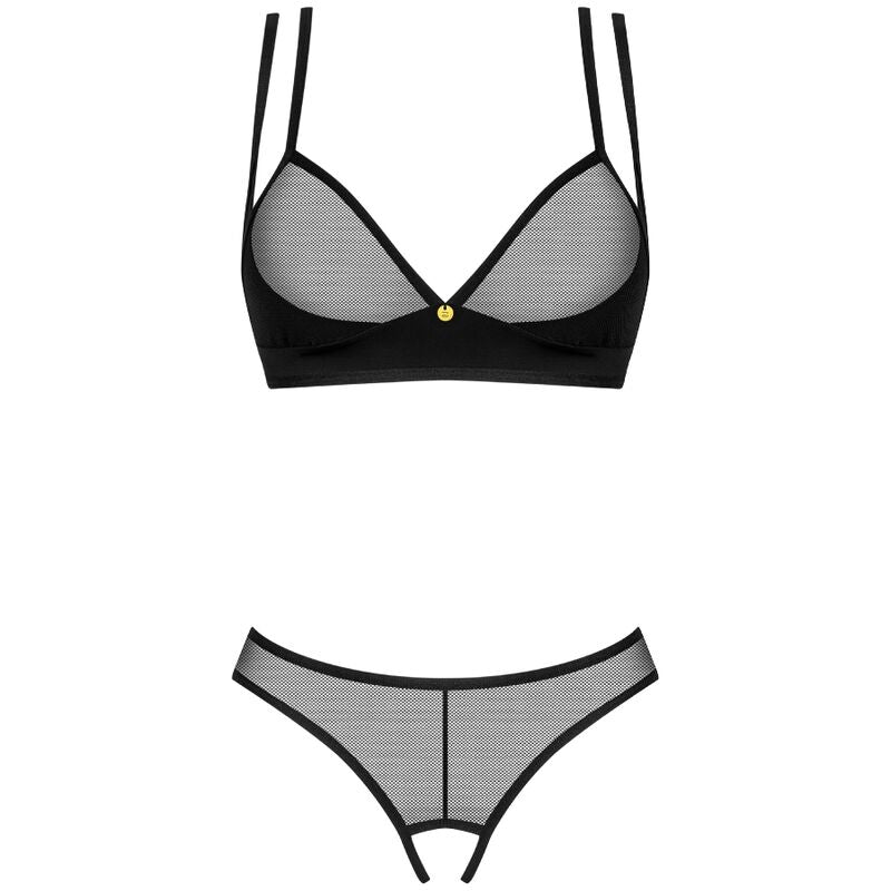 OBSESSIVE - NESARI SET TWO PIECES CROTCHLESS XS/S