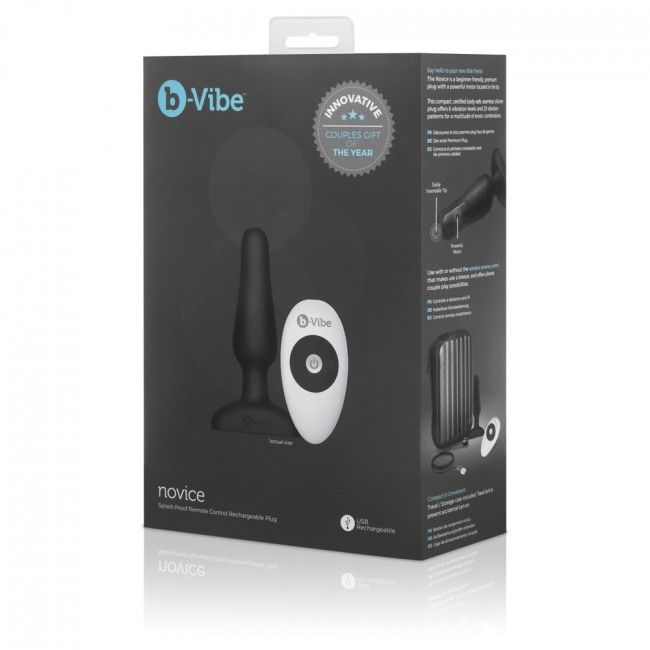 B-VIBE - NOVICE REMOTE CONTROL ANAL PLUG BLACK